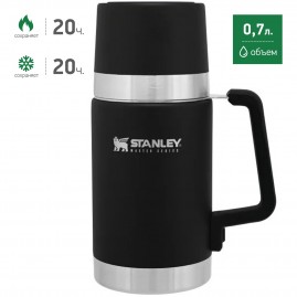 Стальной термос для еды STANLEY MASTER 0,7L 10-02894-011 черный Стальной термос для еды STANLEY MASTER 0,7L 10-02894-011 черный