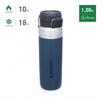 Термобутылка STANLEY GO QUICK FLIP 1,06L 10-09150-068 синий Термобутылка STANLEY GO QUICK FLIP 1,06L 10-09150-068 синий