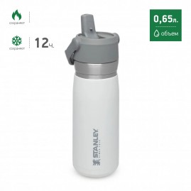 Термобутылка STANLEY GO ICEFLOW 0,65L 10-09697-007 белый Термобутылка STANLEY GO ICEFLOW 0,65L 10-09697-007 белый